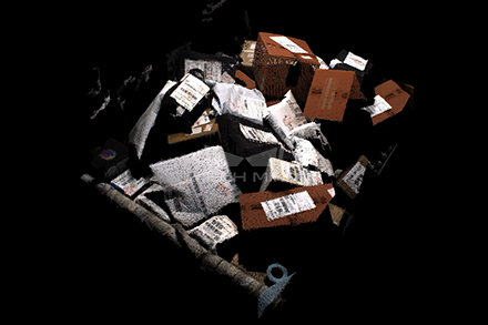 隨意擺放的真實快遞包裹