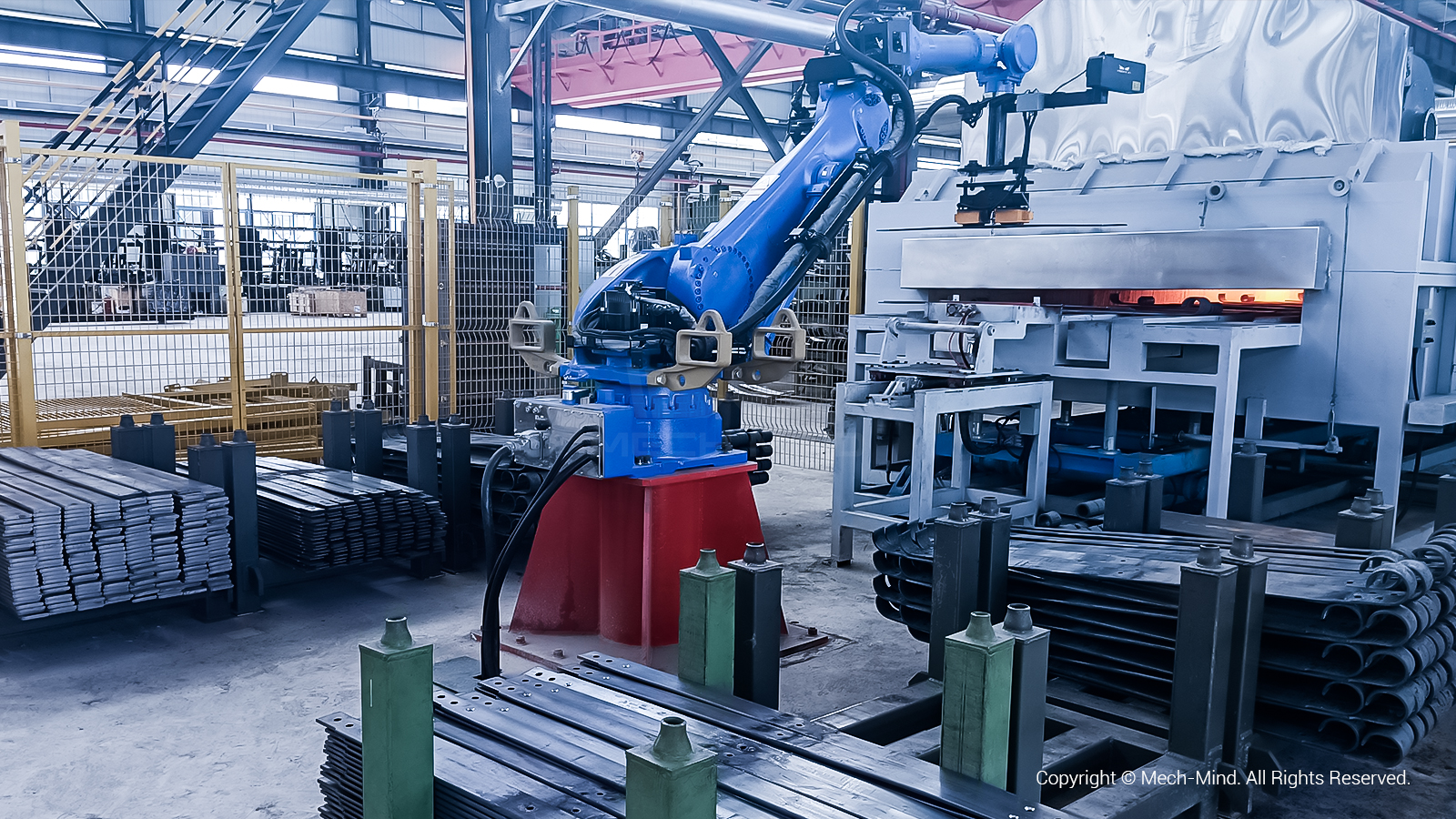 應用案例分享 | 3D視覺引導板簧熱處理上下料 應用案例分享 | 3D視覺引導板簧熱處理上下料